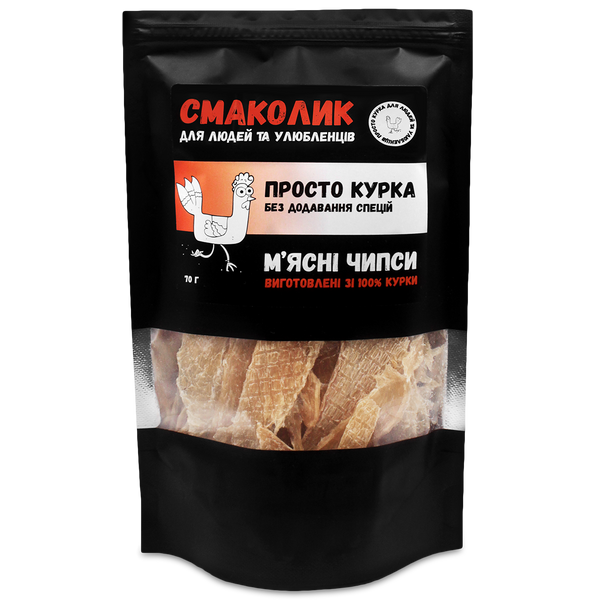М&rsquo;ясні чипси &laquo;Просто курка&raquo; для собак та котів Practik Смаколик 30POC123 фото