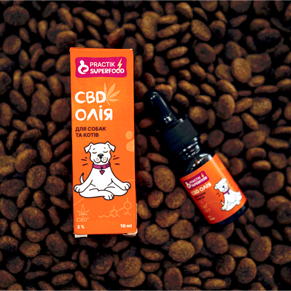 Дієтична добавка CBD олія 2% для собак та котів Practik, для підтримки спокійного стану, 10 мл 10COS410 фото